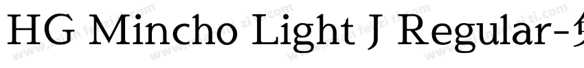 HG Mincho Light J Regular字体转换